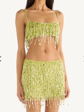 ASTA RESORT Yasmin Bralette and Skirt NWT